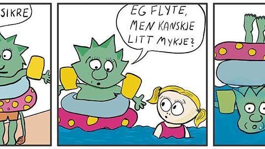 Tegneserie om badeutstyr